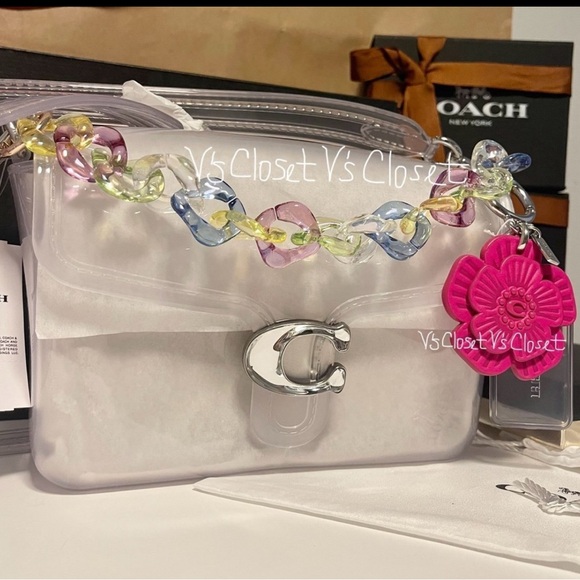 ❤️SOLD❤️🤗🤗Coach Clear Jelly Tabby Purse - Picture 10 of 12